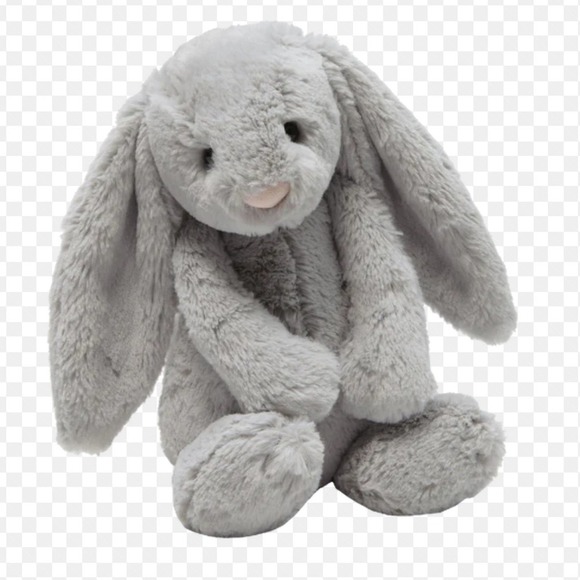 Jellycat Bashful Silver Bunny Rabbit Plush Stuffed Animal Toy 10' Inch - Picture 4 of 7